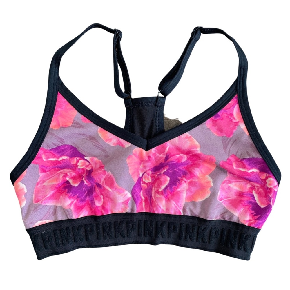 Pink floral Sports bra